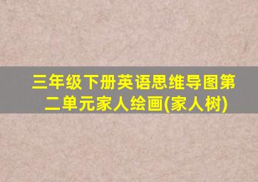 三年级下册英语思维导图第二单元家人绘画(家人树)