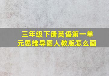 三年级下册英语第一单元思维导图人教版怎么画