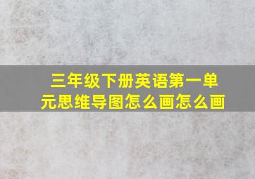 三年级下册英语第一单元思维导图怎么画怎么画