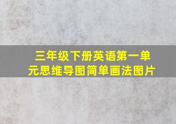 三年级下册英语第一单元思维导图简单画法图片