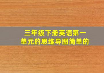 三年级下册英语第一单元的思维导图简单的