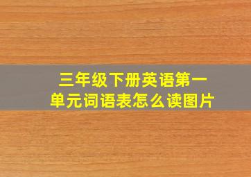 三年级下册英语第一单元词语表怎么读图片