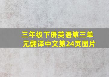 三年级下册英语第三单元翻译中文第24页图片