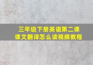 三年级下册英语第二课课文翻译怎么读视频教程