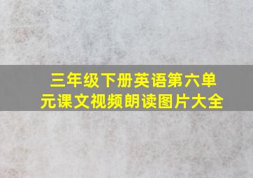 三年级下册英语第六单元课文视频朗读图片大全