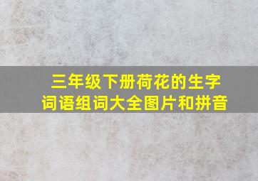 三年级下册荷花的生字词语组词大全图片和拼音