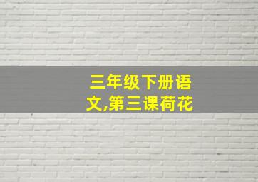 三年级下册语文,第三课荷花