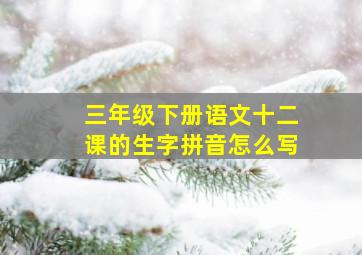 三年级下册语文十二课的生字拼音怎么写