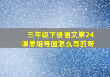 三年级下册语文第24课思维导图怎么写的呀