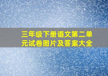 三年级下册语文第二单元试卷图片及答案大全