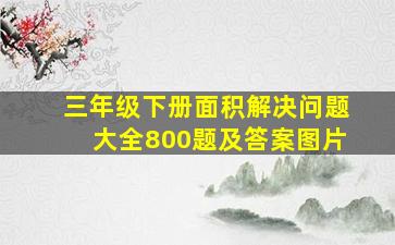 三年级下册面积解决问题大全800题及答案图片