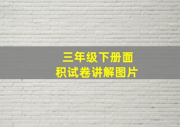 三年级下册面积试卷讲解图片