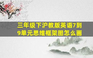 三年级下沪教版英语7到9单元思维框架图怎么画