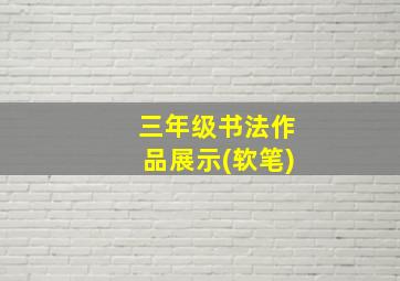 三年级书法作品展示(软笔)