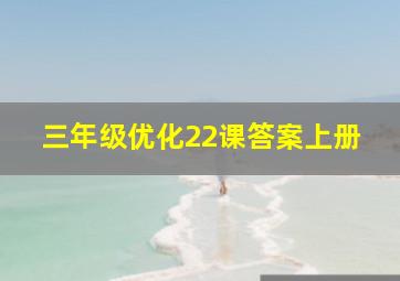 三年级优化22课答案上册