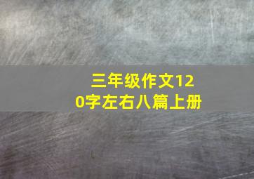 三年级作文120字左右八篇上册