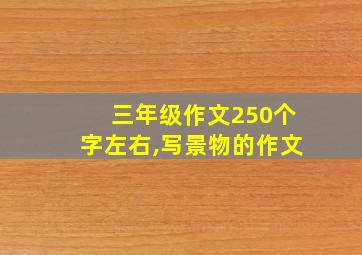 三年级作文250个字左右,写景物的作文