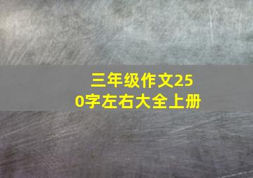 三年级作文250字左右大全上册