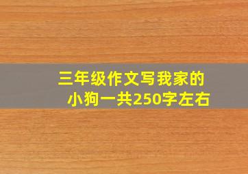 三年级作文写我家的小狗一共250字左右