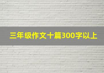 三年级作文十篇300字以上