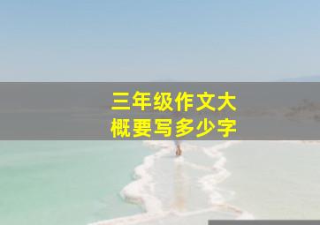 三年级作文大概要写多少字