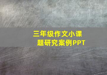 三年级作文小课题研究案例PPT