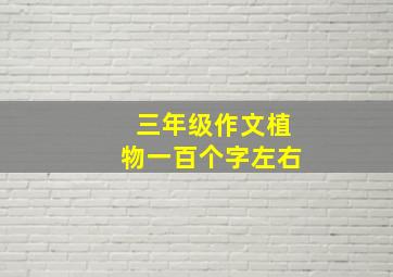 三年级作文植物一百个字左右