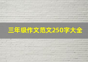 三年级作文范文250字大全