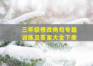 三年级修改病句专题训练及答案大全下册