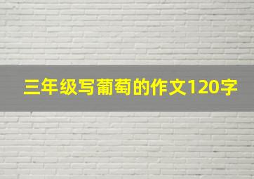 三年级写葡萄的作文120字