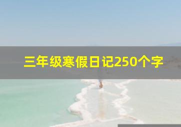 三年级寒假日记250个字