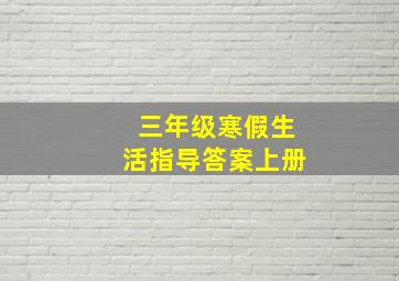 三年级寒假生活指导答案上册