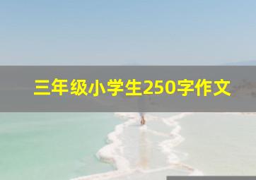 三年级小学生250字作文