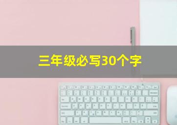 三年级必写30个字