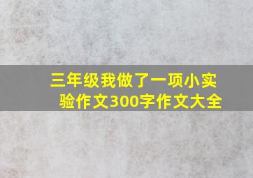 三年级我做了一项小实验作文300字作文大全