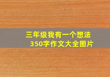 三年级我有一个想法350字作文大全图片