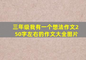 三年级我有一个想法作文250字左右的作文大全图片