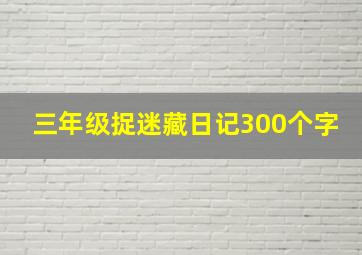 三年级捉迷藏日记300个字