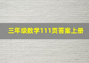 三年级数学111页答案上册