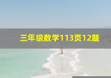 三年级数学113页12题