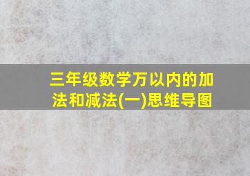 三年级数学万以内的加法和减法(一)思维导图