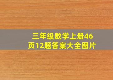 三年级数学上册46页12题答案大全图片