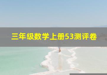 三年级数学上册53测评卷