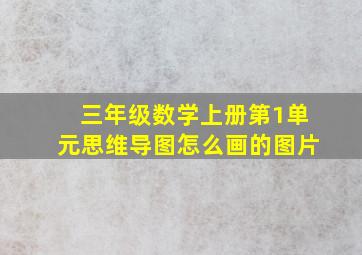 三年级数学上册第1单元思维导图怎么画的图片