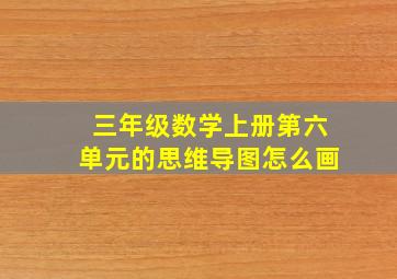 三年级数学上册第六单元的思维导图怎么画