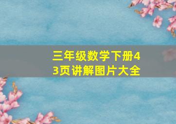 三年级数学下册43页讲解图片大全