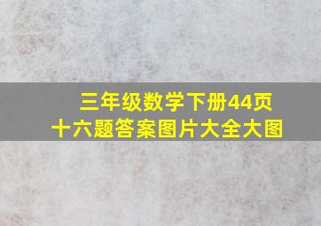 三年级数学下册44页十六题答案图片大全大图