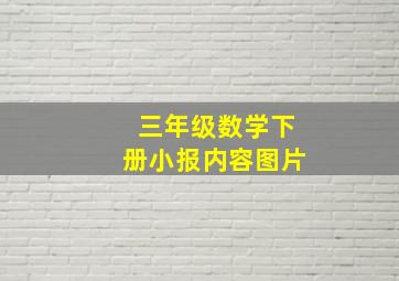 三年级数学下册小报内容图片