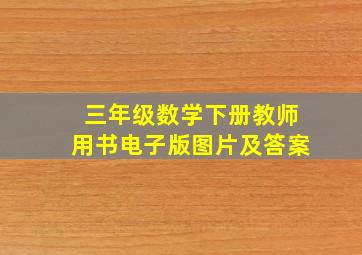 三年级数学下册教师用书电子版图片及答案