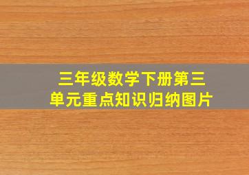 三年级数学下册第三单元重点知识归纳图片